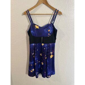 Y Dressfo Galaxy Spaghetti Strap Bustier Style Whimsigoth Fairy Mini Dress